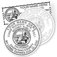 CA Notary Stamps & Seals