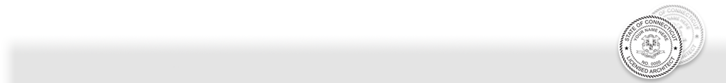 Our complete line of affordable Connecticut Architect Stamps & Seals meet all state requirements and are made on name brand high quality stamp mounts that leave clean professional looking impressions every time.