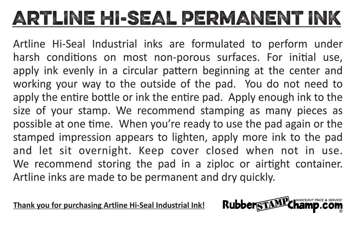 Artline Industrial Stamp Pad