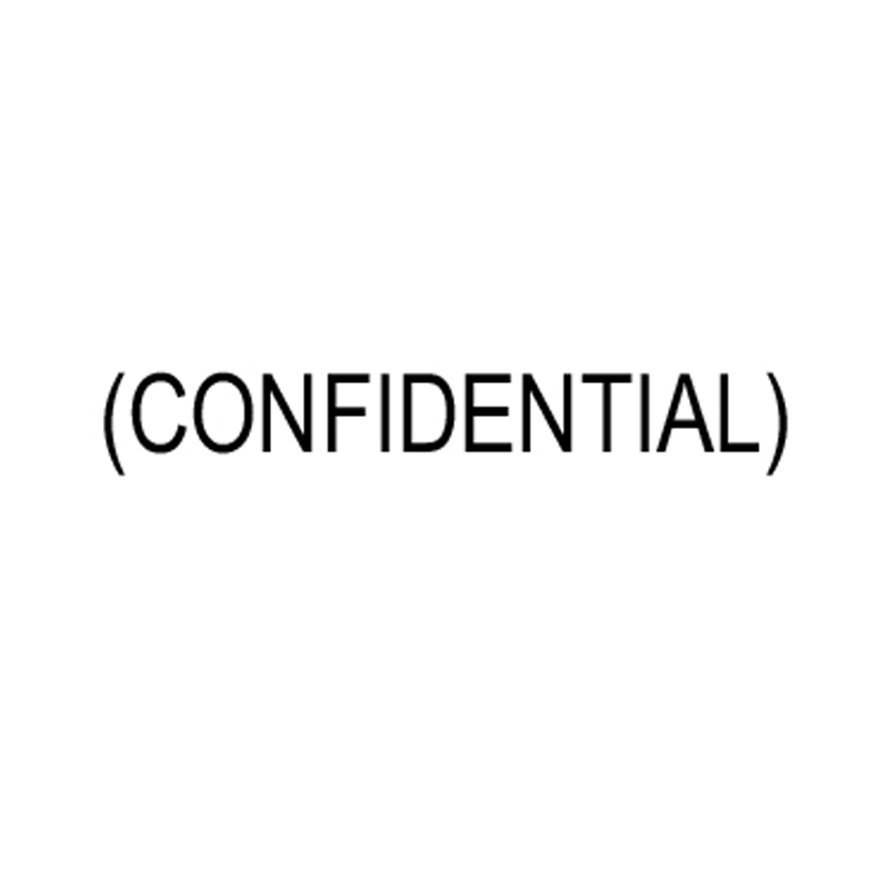 black confidential stamp