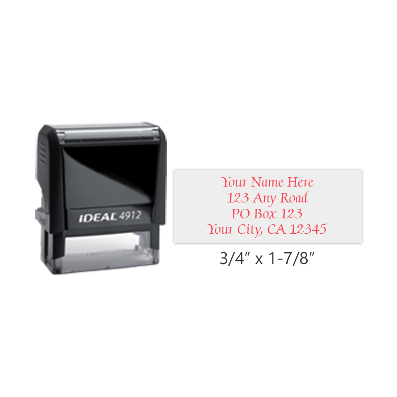  One Line Custom Rubber Stamp - Self-Inking Custom Stamp, 11  Colors Available - Clear Base & Refillable Ink Pad - Personalized Stamp for  Work, Business, Postage : Business Stamps : Office Products