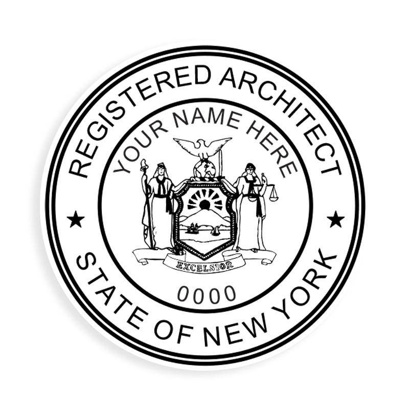 New York Professional Architect Stamp Rubber Stamp Champ