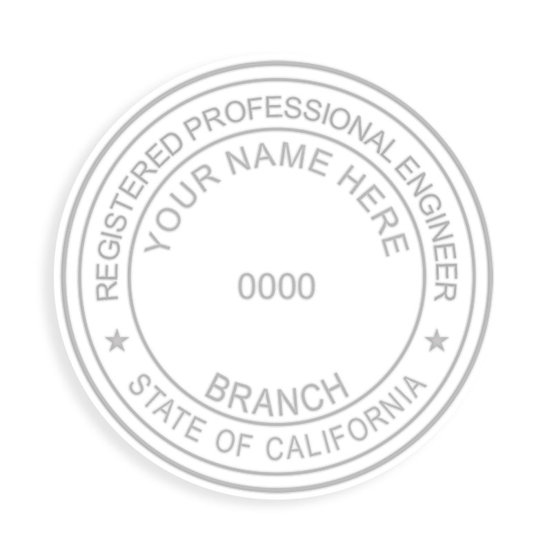 California Professional Engineer Embosser Rubber Stamp Champ