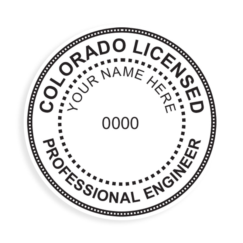 Colorado Professional Engineer Stamp Rubber Stamp Champ