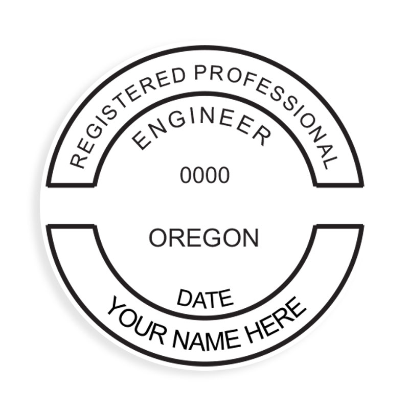 Oregon Professional Engineer Stamp Rubber Stamp Champ