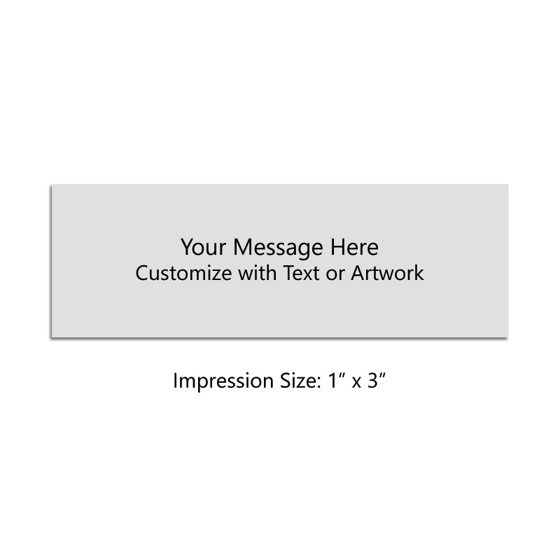 Customize this 1" x 3" wood rubber stamp w/ up to 6 lines of text/upload your artwork for free! Separate ink pad required. Free shipping on orders over $75!