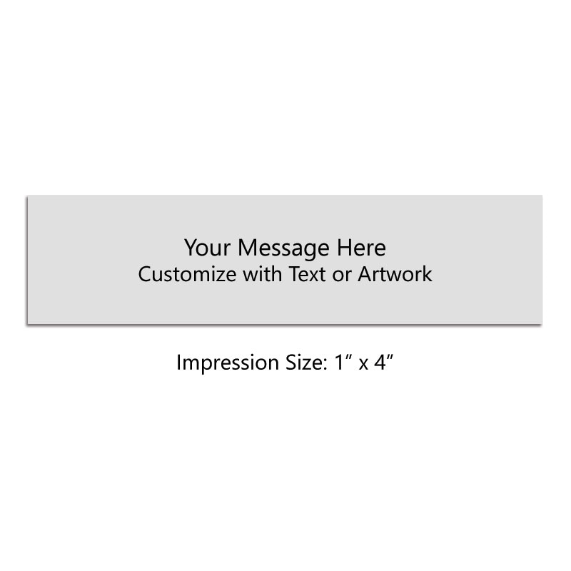 Customize this 1" x 4" wood rubber stamp w/ up to 6 lines of text/upload your artwork for free! Separate ink pad required. Free shipping on orders over $75!