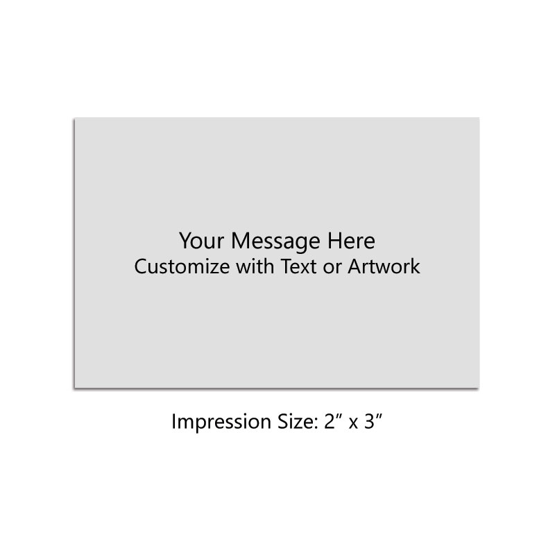 Custom Rubber Stamp (your art or logo) - 2 x 3 or 3 x 3 (Special O