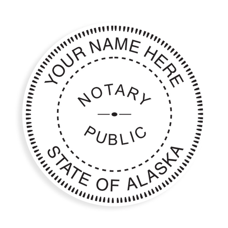 Alaska Notary Public Round Stamp Rubber Stamp Champ