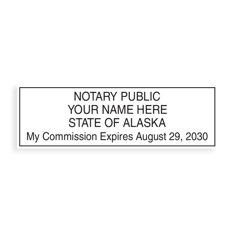 Alaska Notary Public Stamp Rubber Stamp Champ