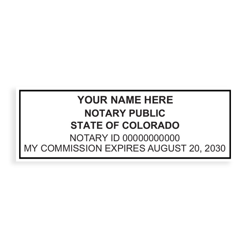 Colorado Notary Public Stamp Rubber Stamp Champ