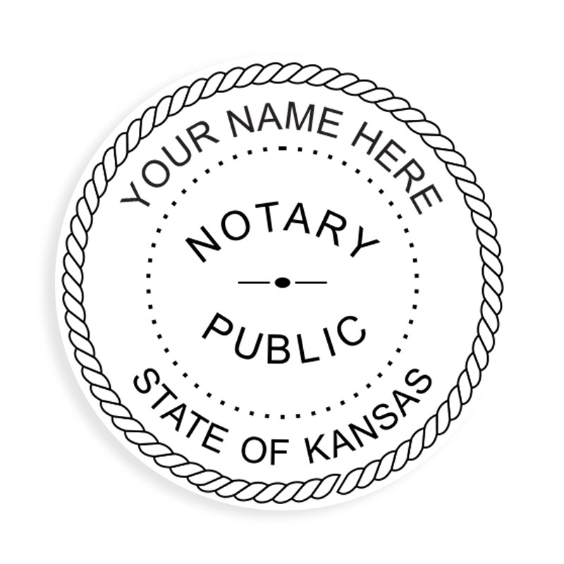 Kansas Notary Public Round Stamp Rubber Stamp Champ