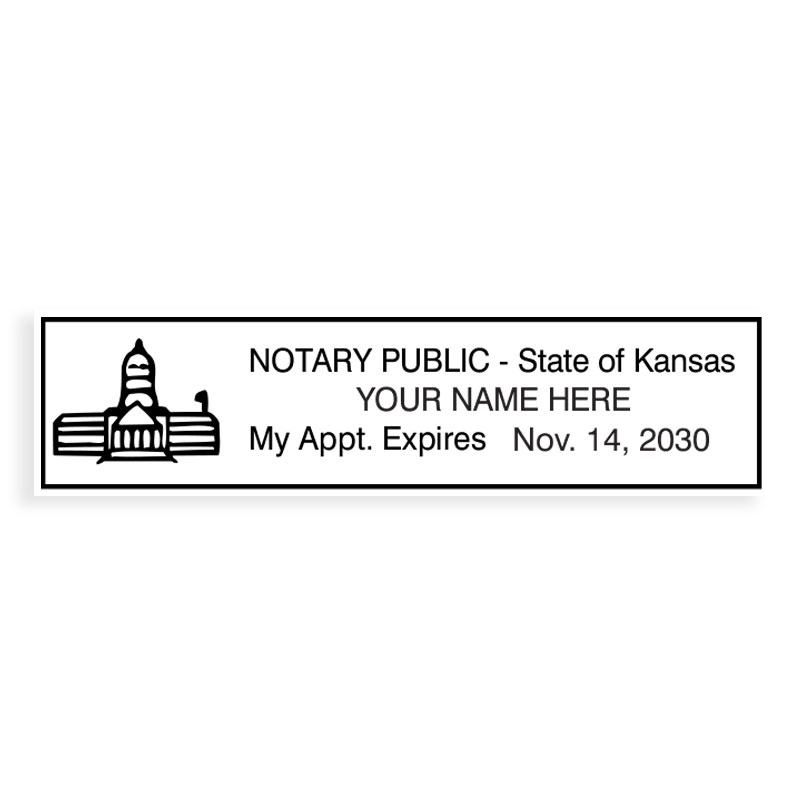 Kansas Notary Public Stamp Rubber Stamp Champ