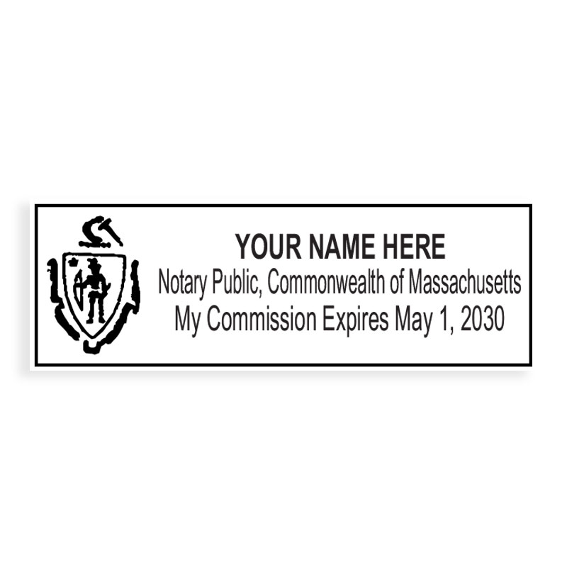 Massachusetts Notary Public Stamp Rubber Stamp Champ