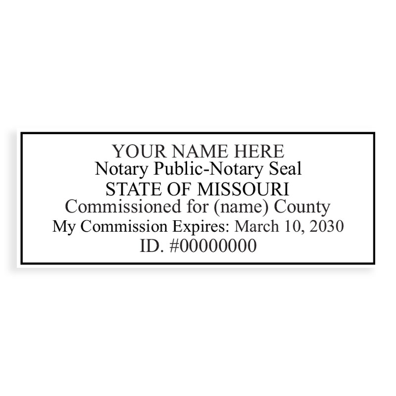 Missouri Notary Stamps: Ink Pad for Rectangular Self-Inking Stamp