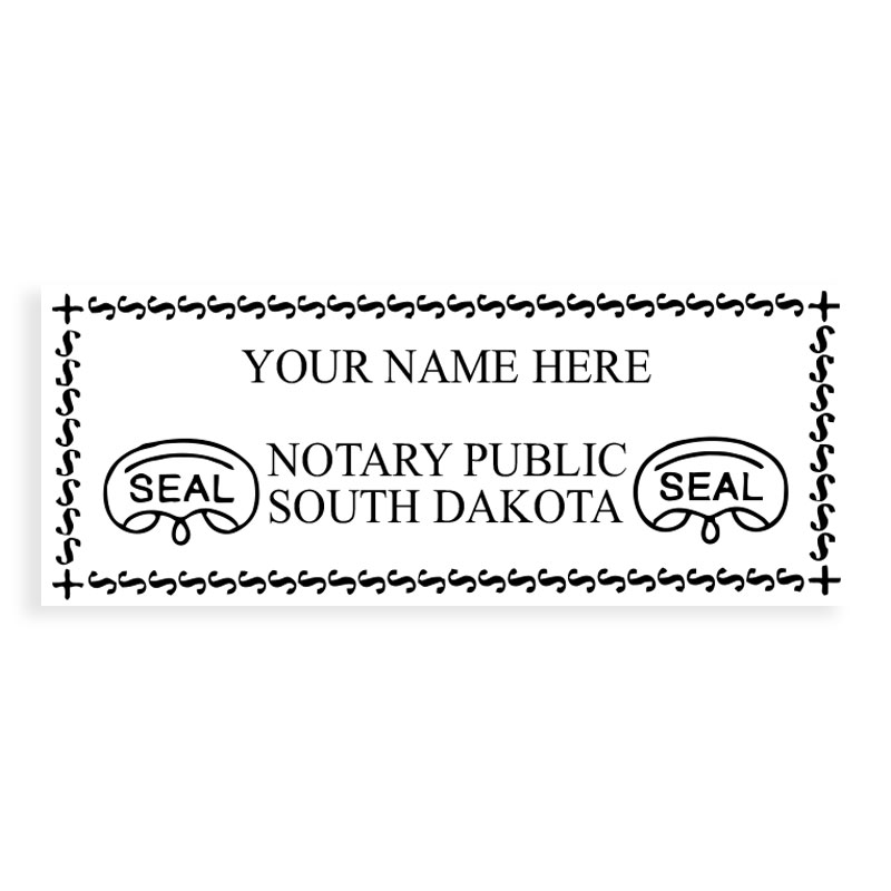 South Dakota Notary Public Stamp Rubber Stamp Champ