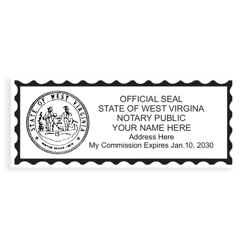 West Virginia Notary Public Stamp Rubber Stamp Champ