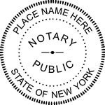 New York notary rubber stamps and seals available next day with overnight shipping from Rubber Stamp Champ.