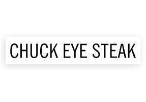 This CHUCK EYE STEAK stamp is easy to use w/ your choice of 2 sizes & 2 mount options, wood stamp or self-inking. Great for grocery stores, butchers & more!