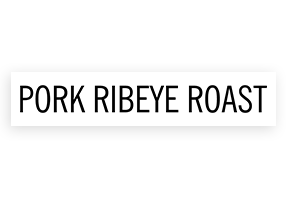 This PORK RIBEYE ROAST stamp is easy to use w/ your choice of 2 sizes & 2 mount options, wood stamp or self-inking. Great for grocery stores, butchers & more!