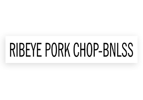 This RIBEYE PORK CHP BNLS stamp is easy to use w/ your choice of 2 sizes & 2 mount options, wood stamp or self-inking. Great for grocery stores, butchers & more!