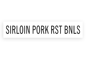 This SRLN PORK ROAST BNLS stamp is easy to use w/ your choice of 2 sizes & 2 mount options, wood stamp or self-inking. Great for grocery stores, butchers & more!