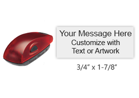 Customize free with text or your logo in your choice of 11 ink colors. Top quality COLOP stamp mouse 30 self-inking. Ships free over $75 and over!