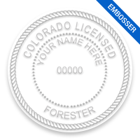 This professional forester embosser for the state of Colorado adheres to state regulations and provides top quality impressions. Free shipping over $100!