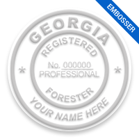 This professional forester embosser for the state of Georgia adheres to state regulations and provides top quality impressions. Free shipping over $100!