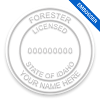 This professional forester embosser for the state of Idaho adheres to state regulations and provides top quality impressions. Free shipping over $100!