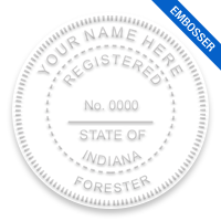 This professional forester embosser for the state of Indiana adheres to state regulations and provides top quality impressions. Free shipping over $100!