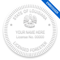 This professional forester embosser for the state of Louisiana adheres to state regulations and provides top quality impressions. Free shipping over $100!