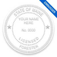 This professional forester embosser for the state of Maine adheres to state regulations and provides top quality impressions. Free shipping over $100!