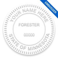 This professional forester embosser for the state of Minnesota adheres to state regulations and provides top quality impressions. Free shipping over $100!