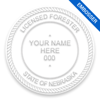 This professional forester embosser for the state of Nebraska adheres to state regulations and provides top quality impressions. Free shipping over $100!