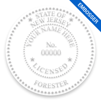 This professional forester embosser for the state of New Jersey adheres to state regulations and provides top quality impressions. Free shipping over $100!