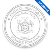 This professional forester embosser for the state of New York adheres to state regulations and provides top quality impressions. Free shipping over $100!