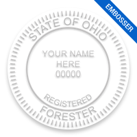 This professional forester embosser for the state of Ohio adheres to state regulations and provides top quality impressions. Free shipping over $100!