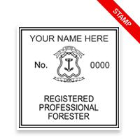 This professional forester stamp for the state of Rhode Island adheres to state regulations and provides top quality impressions. Orders over $100 ship free.