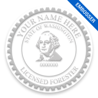 This professional forester embosser for the state of Washington adheres to state regulations and provides top quality impressions. Free shipping over $100!