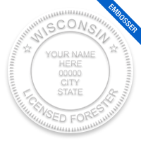 This professional forester embosser for the state of Wisconsin adheres to state regulations and provides top quality impressions. Free shipping over $100!