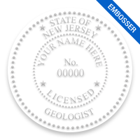 This professional geologist embosser for the state of New Jersey adheres to state regulations and provides top quality impressions. Free shipping over $100!