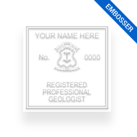 This professional geologist embosser for the state of Rhode Island adheres to state regulations & provides top quality impressions. Orders over $100 ship free!