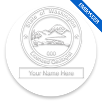 This professional geologist embosser for the state of Washington adheres to state regulations and provides top quality impressions. Free shipping over $100!