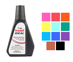 Trodat 52730 Ideal Premium Replacement Ink for Use with Most Self Inking and Rubber Stamp Pads 1oz Orange