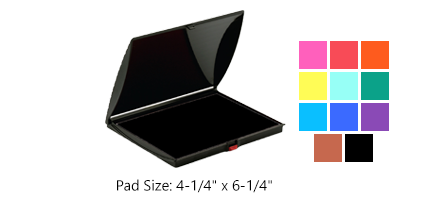 LARGE Ink Pad for Stamps up to 4 X 7 Large Black Ink Pad, Blue Red Large Stamp  Pad for Custom Rubber Stamps Custom Logo Stamp Inkpad 