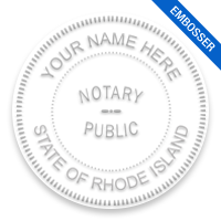 This notary public embosser for the state of Rhode Island meets state regulations and provides top quality embossed impressions. Orders over $75 ship free!