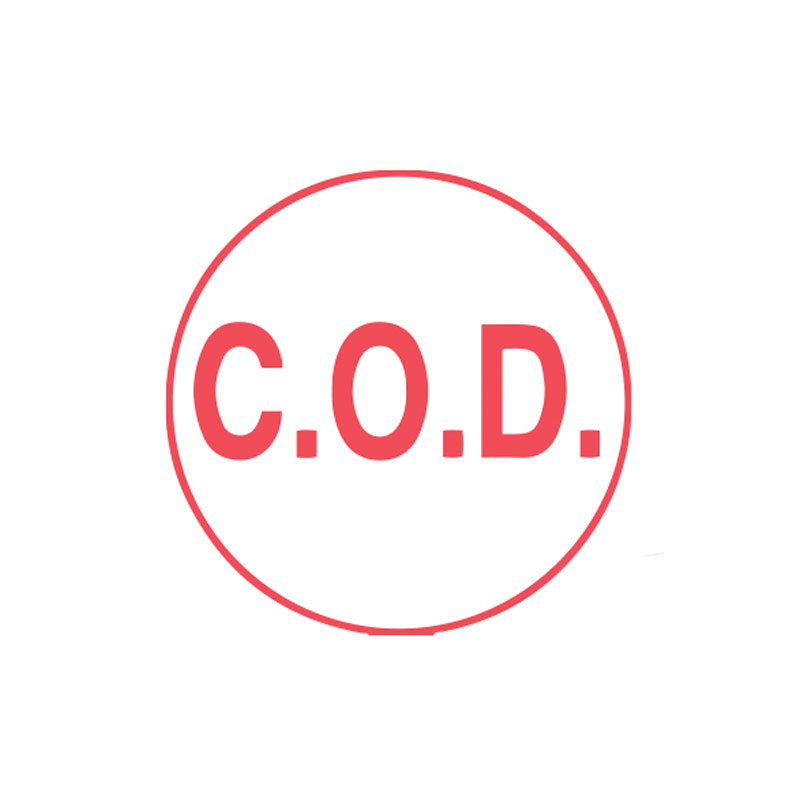 C.O.D. pre-inked rubber stamp available in red ink with an impression size of 5/8" in diameter. Fast and free shipping on orders over $100!