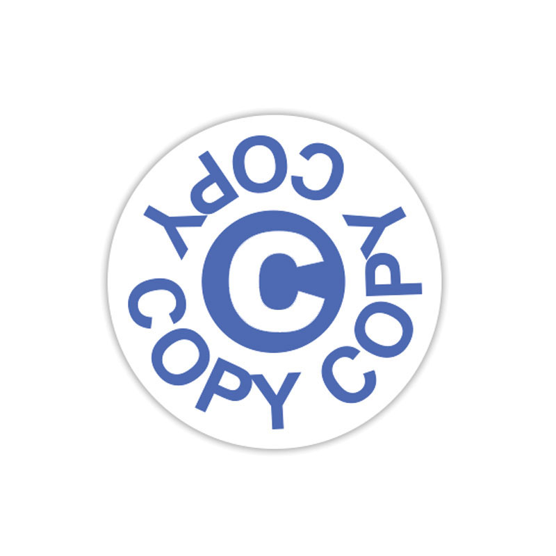 Circular Copy pre-inked rubber stamp available in blue ink with an impression size of 5/8" in diameter. Fast and free shipping on orders over $100!