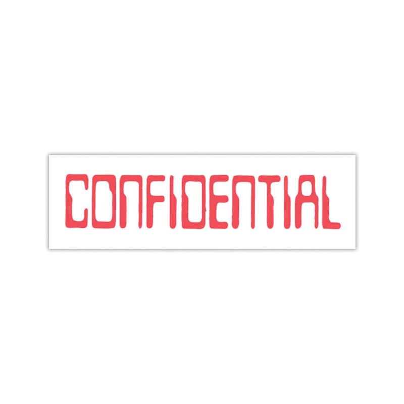 This CONFIDENTIAL pre-inked Xstamper rubber stamp is available in red ink with an impression size of 1/2" x 1-5/8". Fast and free shipping on orders over $100!